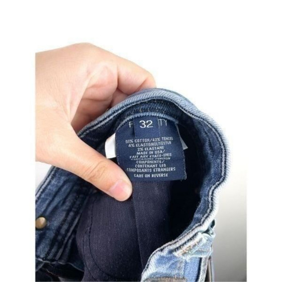 Fidelity Denim Jimmy Slim‎ Straight Halo Rinse Blue Jeans Size 32 - Picture 11 of 12